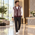 Burgundy Cream Wild Flora Coat