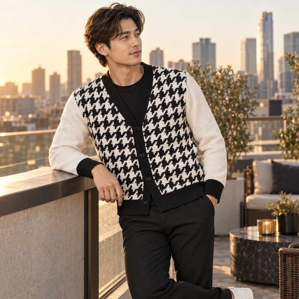 Black Sand Striped Coat