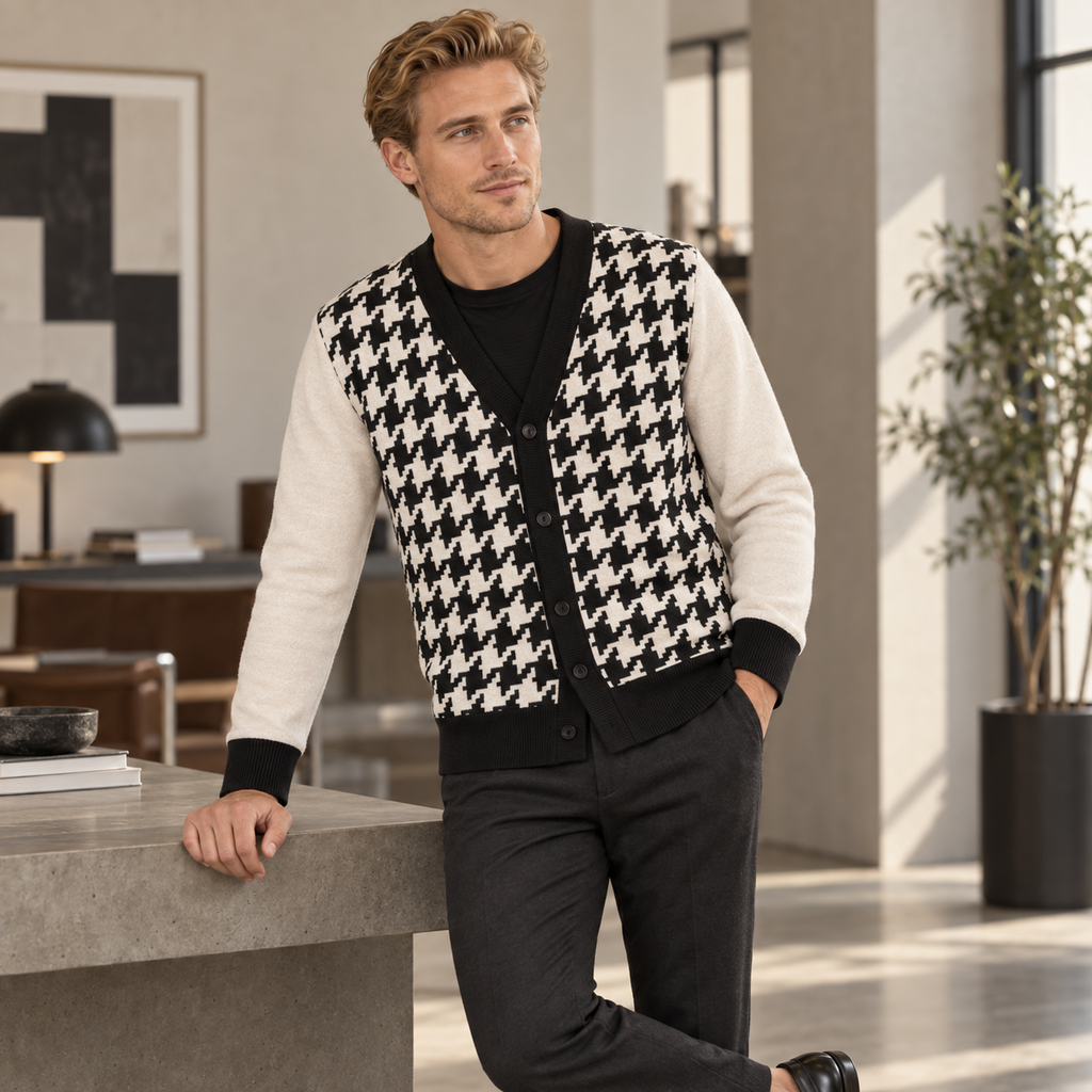Black Sand Striped Coat