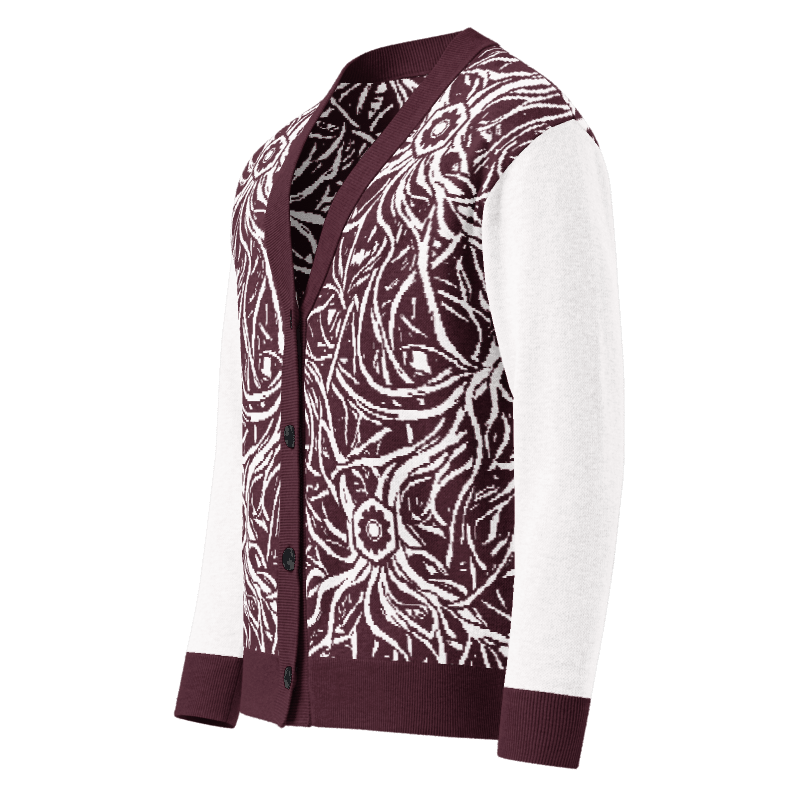 Burgundy Cream Wild Flora Coat