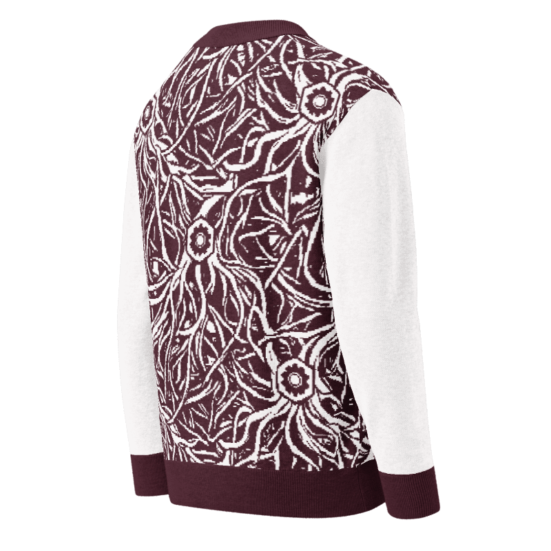 Burgundy Cream Wild Flora Coat